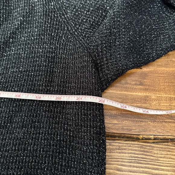 Eileen Fisher Long Black Sparkling Cardigan with Pockets Large - Picture 8 of 9